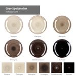 6er Set Essteller flach Grey 27cm_Bild_3