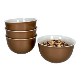 Ritzenhoff-545739-4erSet-Weiss-Nougat-mit-Deko.jpg 4er Set Müslischale 14cm Nougat Doppio - Ritzenhoff 545739_Bild_1