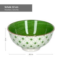 Schale-744781-LimeRio-12cm--Bemassung.jpg 4er Set Schale 12cm Lime Rio - Ritzenhoff 744781 _Bild_4