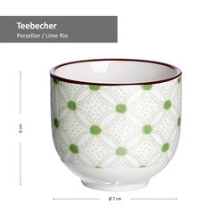 Teebecher-744835-LimeRio-Bemassung.jpg 4er Set Teebecher 100ml Lime Rio - Ritzenhoff 744835 _Bild_3