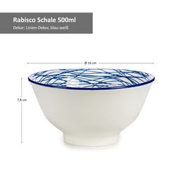 87653-Arte-Regal-Rabisco-Mueslischalen-blau-weiss-Bemassung.jpg 6er Set Müslischale Rabisco Blau Weiß - 87653_Bild_3