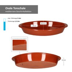 99518-Arte-Regal-Ovale-Auflaufform-37x23cm-Bemassung.jpg Ovale Auflaufform Boris Ton 39x23cm L - 99518_Bild_3