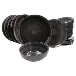 24327312-HIT-Reactive-Black-Zakynthos-18tlg-Teller-Set.jpg 18tlg. Tellerset Zakynthos Reactive Glaze Schwarz- 24327312_Bild_1