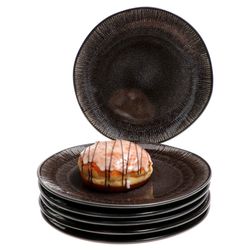 24327312-HIT-Reactive-Black-Zakynthos-Kuchenteller-6er-Set-Deko.jpg 6er Set Dessert- Kuchenteller Zakynthos Reactive Glaze Schwarz - 24327312_Bild_1