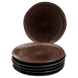 24327306-HIT-Reactive-Brown-Santorini-Kuchenteller-6er-Set.jpg 6er Set Dessert- Kuchenteller Samos Reactive Glaze Braun - 24327306_Bild_2
