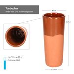 4er Set Tonbecher 330ml teilglasiert - 12968_Bild_2