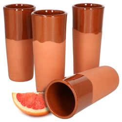 12968-Arte-Regal-Becher-330ml-teilglasiert-4er-Set-Deko.jpg 4er Set Tonbecher 330ml teilglasiert - 12968_Bild_3