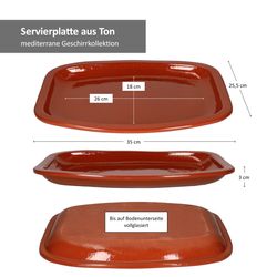 99525-Arte-Regal-Servierplatte-35x26cm-Bemassung.jpg 2er Set Servierplatte Ton 35x26cm - 99525_Bild_3