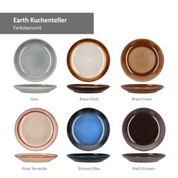 24301902-HIT-Earth-Kuchenteller-20cm-Farbuebersicht.jpg 6er Set Dessert- Kuchenteller Earth - 24301902_Bild_3