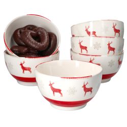 01-23105793-HIT-Rentier-Unik-Schuessel-14cm-6er-Set-Deko-01-1.jpg 6er Set Gebäckschale Rentier Unik Ø14cm - 23105793_Bild_1