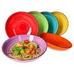 24326746-HIT-Uni-bunt-Spaghetti-Teller-23cm-6er-Set-Deko.jpg 6er Set Spaghettiteller Uni bunt - 24326746_Bild_1