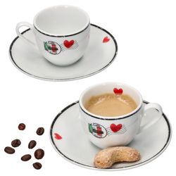 01-412840-Ritzenhoff-und-Breker-Caffee-Amore-Espessotassen-4tlg-Set-Deko.jpg 4tlg Set Espressotasse + Untertasse Caffee Amore - 412840_Bild_1