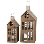 B. 2tlg Set Laterne Marling braun aus Holz - 2026297_Bild_1