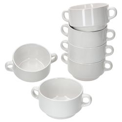 02-24301796-HIT-Stiva-Suppen-Schalen-mit-Henkel-weiss-6er-Set-01.jpg 6er Set Stiva Suppenschale weiß 250 ml_Bild_2