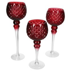 01-7418800-Boltze-Manou-Windlicht-3tlg-Set-weinrot-unterschiedlich.jpg B./2 3tlg Set Windlicht Manou Pink weinrot - 7418800_Bild_1