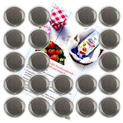 20-deckel-gelier-heft-silber.jpg 20er Set Deckel To 66 silber passend für 125ml Gläser incl. Diamant-Zucker Gelierzauber Rezeptheft_Bild_2