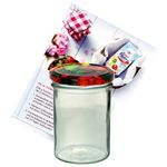 24er Set Sturzglas 435 ml Marmeladenglas Einmachglas Einweckglas To 82 Obst Deckel incl. Diamant-Zucker Gelierzauber Rezeptheft_Bild_1