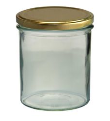 sturzglas-350-ml-gold.jpg 24er Set Sturzglas 350 ml Marmeladenglas Einmachglas Einweckglas To 82 goldener Deckel incl. Diamant-Zucker Gelierzauber Rezeptheft_Bild_2