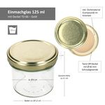 25er Set Sturzglas 125 ml Marmeladenglas Einmachglas Einweckglas To 66 goldener Deckel incl. Diamant-Zucker Gelierzauber Rezeptheft_Bild_6