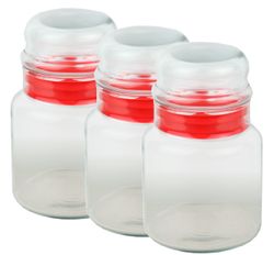 290-3er.jpg 3er Set Vorratsdose Prestige - 290ml Vorratsbehälter aus Kristallglas mit Aromaverschluss_Bild_3