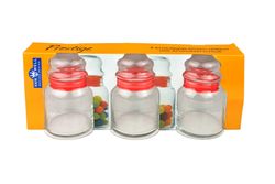 290karton.jpg 3er Set Vorratsdose Prestige - 290ml Vorratsbehälter aus Kristallglas mit Aromaverschluss_Bild_2