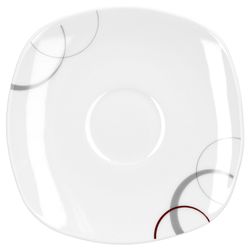 van-well-palazzo-kaffee-untertasse-drauf.jpg 5cm Palazzo - aus weißem Porzellan mit Dekor-Kreisen in grau und dunkelrot_Bild_5