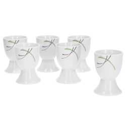 van-well-donna-eierbecher-6er-set.jpg 8cm - weißes Porzellan mit Liniendekor 6 Stück_Bild_2