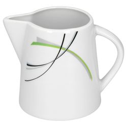 van-well-donna-milchkanne.jpg Set Zuckerdose 28cl & Milchkännchen 23cl Donna - weißes Porzellan mit Liniendekor 2-teilig_Bild_2