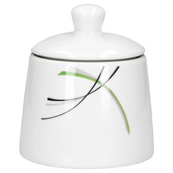 van-well-donna-zuckerdose-01.jpg Set Zuckerdose 28cl & Milchkännchen 23cl Donna - weißes Porzellan mit Liniendekor 2-teilig_Bild_3