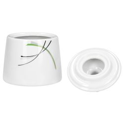 van-well-donna-zuckerdose-03.jpg Set Zuckerdose 28cl & Milchkännchen 23cl Donna - weißes Porzellan mit Liniendekor 2-teilig_Bild_4