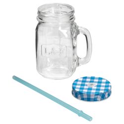 05-Werner-Voss-Smoothie-Glas-Becher-mit-Henkel-Strohhalm-blau-Einzelteile-01.jpg 5 Liter Trinkbecher / Trinkglas mit Relief _Bild_5