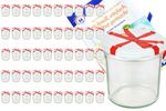 50er Set Sturzglas 350 ml To 82 Schleifendekor Deckel incl. Diamant Gelierzauber Rezeptheft_Bild_4