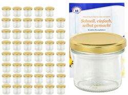 gold-48er.jpg 48er Set Sturzglas 125 ml To 66 goldener Deckel incl. Diamant Gelierzauber Rezeptheft_Bild_3