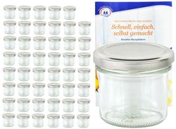 silber-48er.jpg 48er Set Sturzglas 125 ml To 66 silberner Deckel incl. Diamant Gelierzauber Rezeptheft_Bild_3