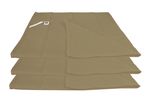 3er Set Baumwoll-Geschirrtücher Diego Taupe 50x72 cm in Graubraun aus Waffelpique mit Aufhänglasche_Bild_2