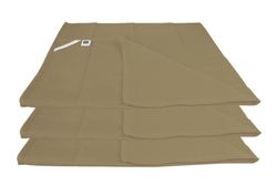 3er.jpg 3er Set Baumwoll-Geschirrtücher Diego Taupe 50x72 cm in Graubraun aus Waffelpique mit Aufhänglasche_Bild_2
