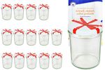 15er Set Sturzglas 435 ml To 82 Schleifendekor Deckel incl. Diamant Gelierzauber Rezeptheft_Bild_4
