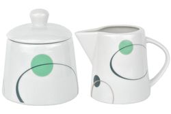 zucker-milch.jpg Kaffeeergänzungsset Milchkännchen 22cl & Zuckerdose 30cl Corona Porzellan weiß mit Dekor_Bild_3