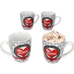 4er Set Kaffeebecher Herz 35cl Herzbecher_Bild_4