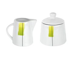 zucker-milch.jpg Kaffeeergänzungsset Milchkännchen & Zuckerdose Manhattan Porzellan weiß mit Dekor_Bild_3