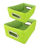 2-tlg. Korb-Set RIMOSSA grün Kunststoff 28x20x12cm + 31x23x14cm - 22988 + 22989_Bild_3