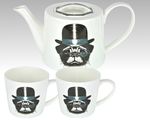 3-tlg. Jameson & Tailor Tee-Set - Teekanne mit 2 Teetassen - Hund mit Hut - 4130 + 2x 4132_Bild_3