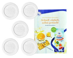 Weck-Frischhaltedeckel-5er-Heft.jpg 5er Set Weck Frischhaltedeckel 60mm incl. Gelierzauber Rezeptheft von Diamantzucker_Bild_3