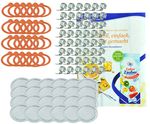 Weck-Einkoch-Set - 24 Glasdeckel 60 mm + 24 Einkochringe 60 mm + 48 Weck-Klammern incl. Gelierzauber Rezeptheft von Diamantzucker_Bild_5