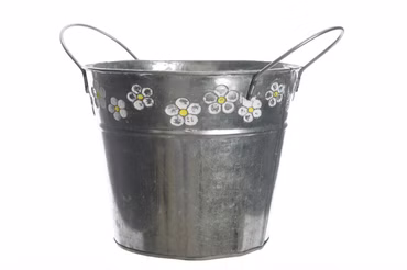 Zinktopf mit Blume