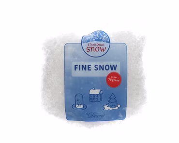 Kunstschnee Schneeflocken fein PE L.20cm B.15cm H.2cm weiß 75 gramm