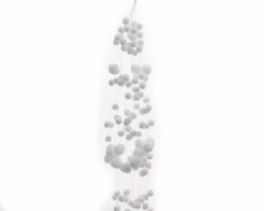 Schneegirlande polyester Schneebälle L.78cm B.3cm H.3cm weiß