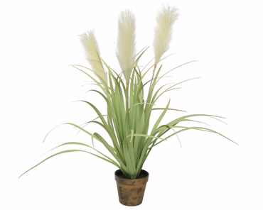 Kunstpflanze Gras Kunststoff Ø 12 cm H 70 cm grün