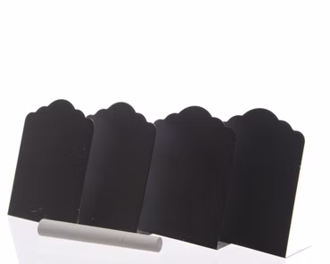 Kartenhalter Tafel Eisen schwarz Menühalter 4er Set= 1 Packung