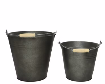 Blumentopf Zinktopf Pflanztopf Kräutertopf Ø 21x19 cm 2-er Set
